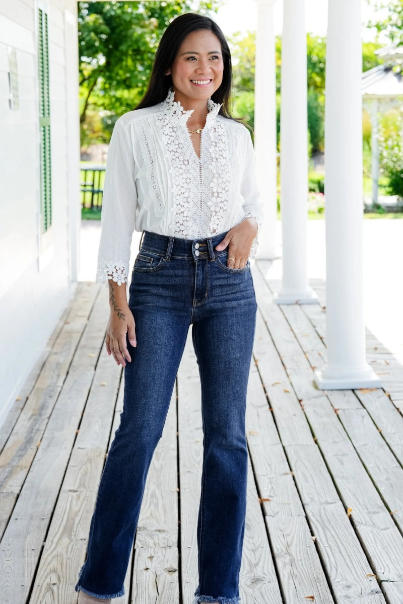 Vintage Raw Hem Skinny Denim