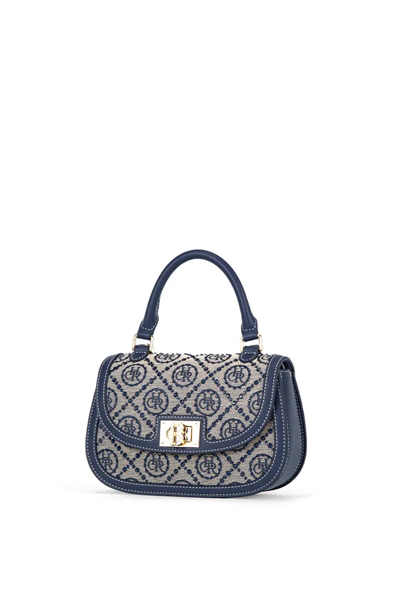Spring Jacquard Star Top Handle Bag