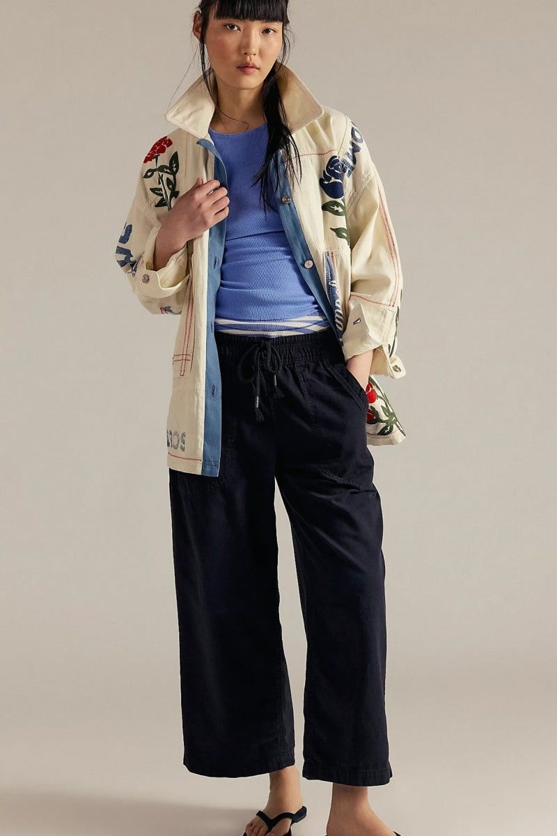 Utility Pocket  Straight Jeans