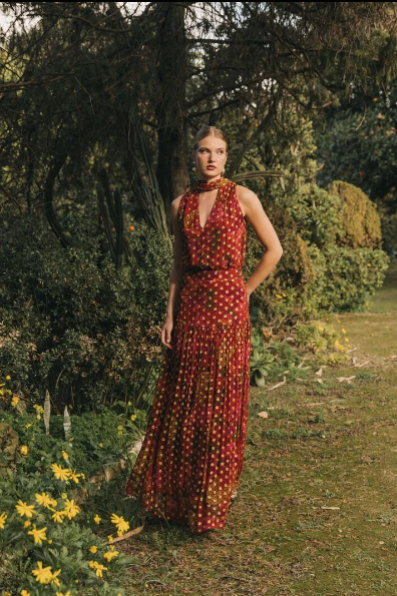 Boho set s halter topem a sukní