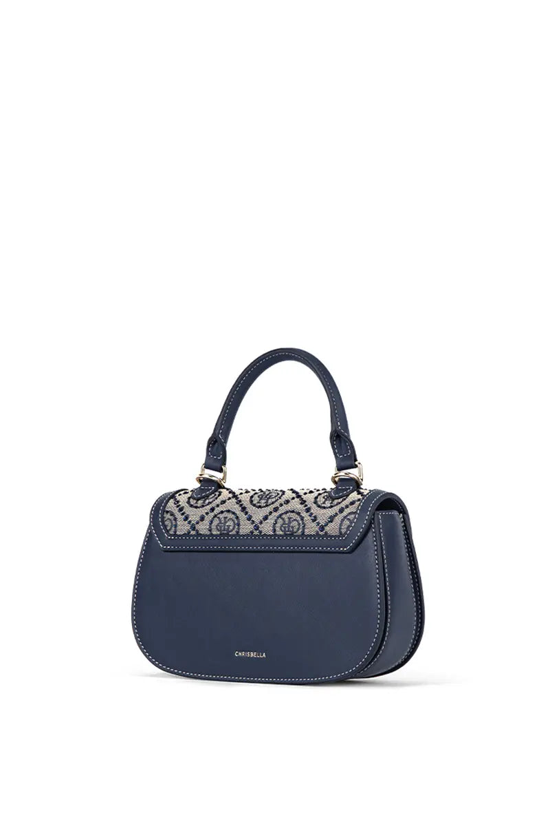 Spring Jacquard Star Top Handle Bag