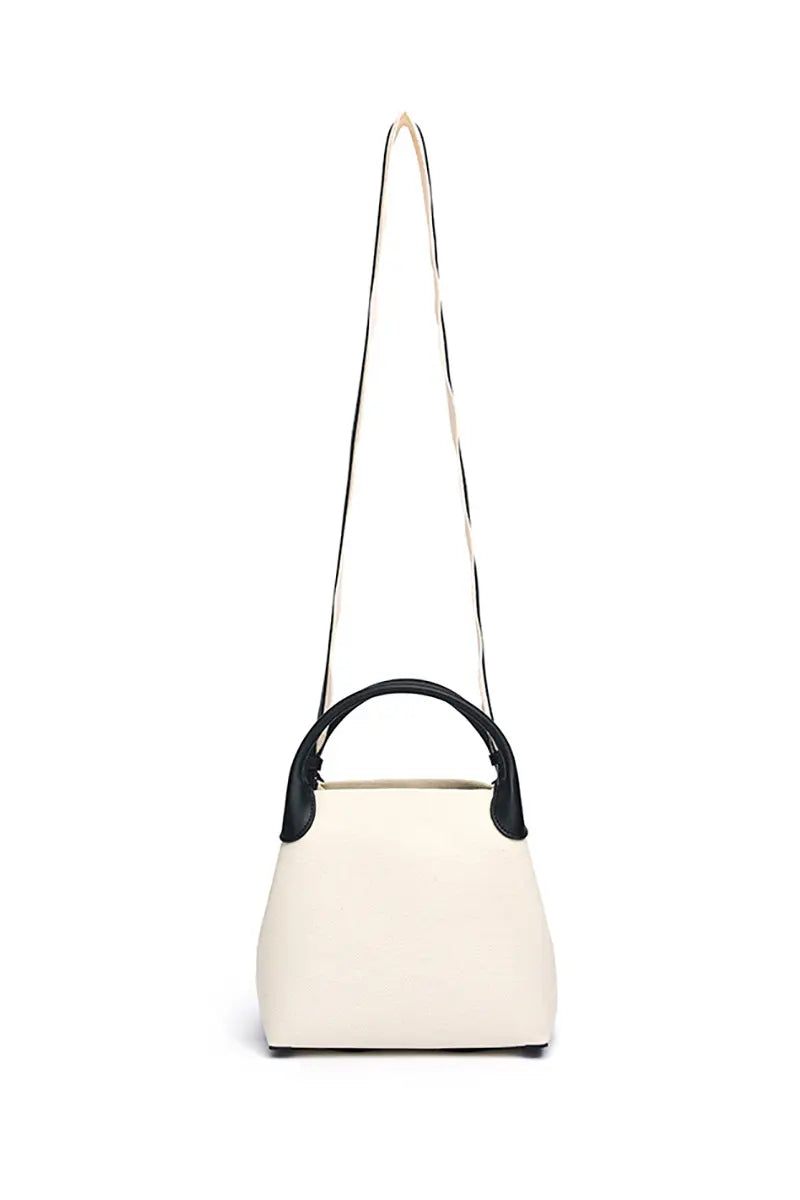 New High-End Letter Canvas Tote with Detachable Strap
