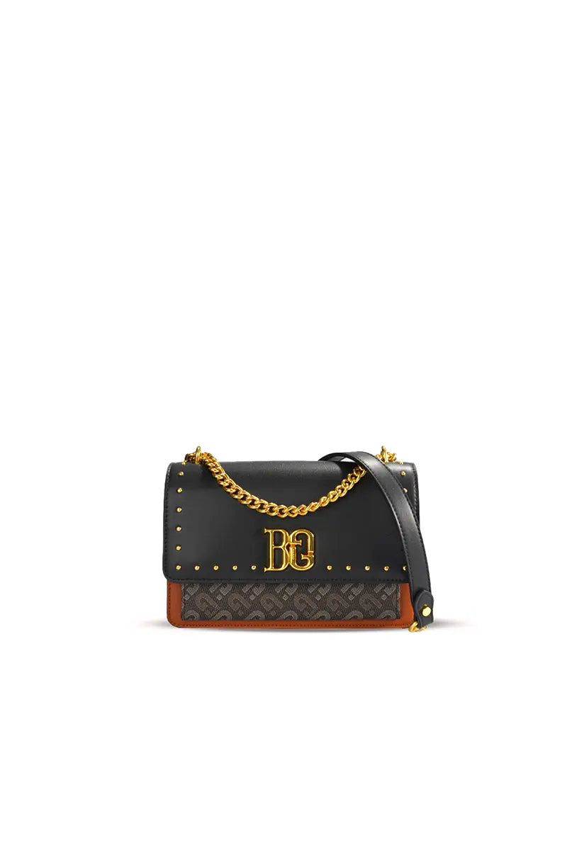 Studded Chain Crossbody Mini Box Bag