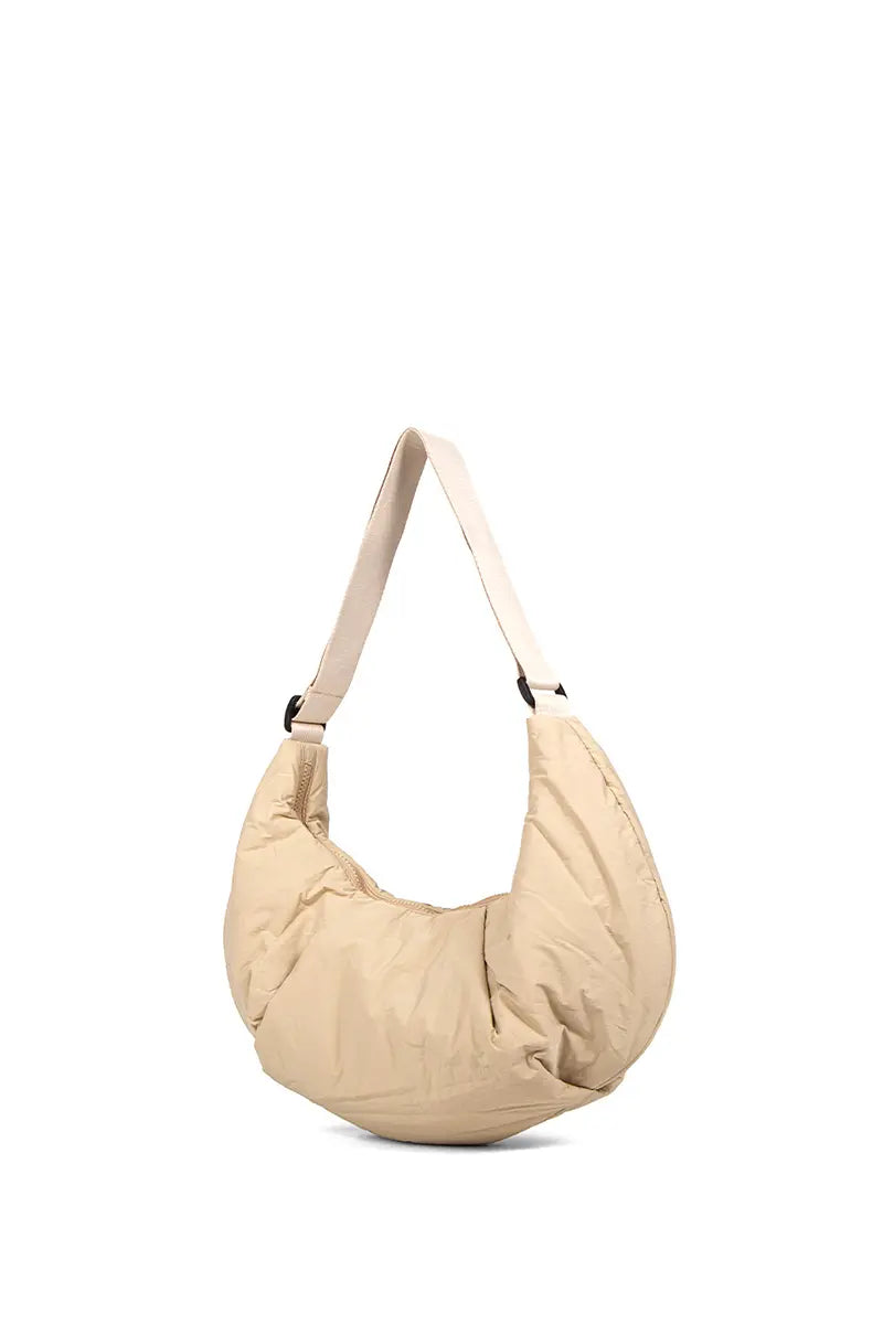 New Lightweight Ruched Hobo Crossbody Bag