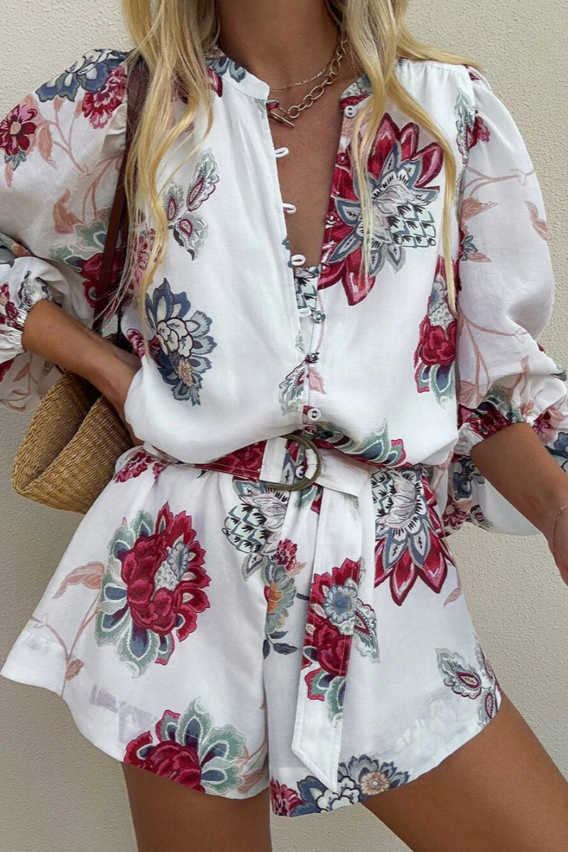Summer Bloom Shorts Ensemble