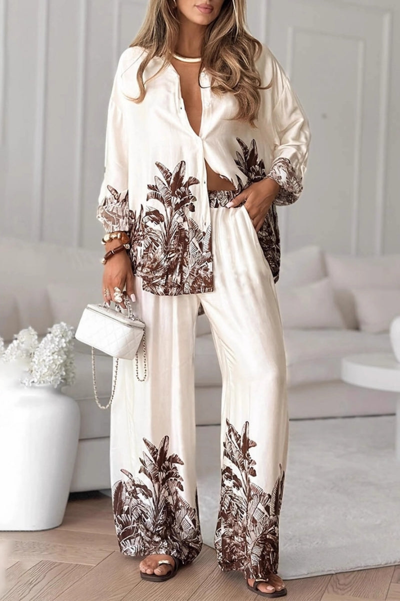 Printed Long Sleeve & Pants Set