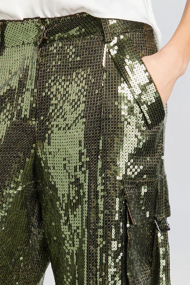 Pantaloni André Cargo con Paillettes
