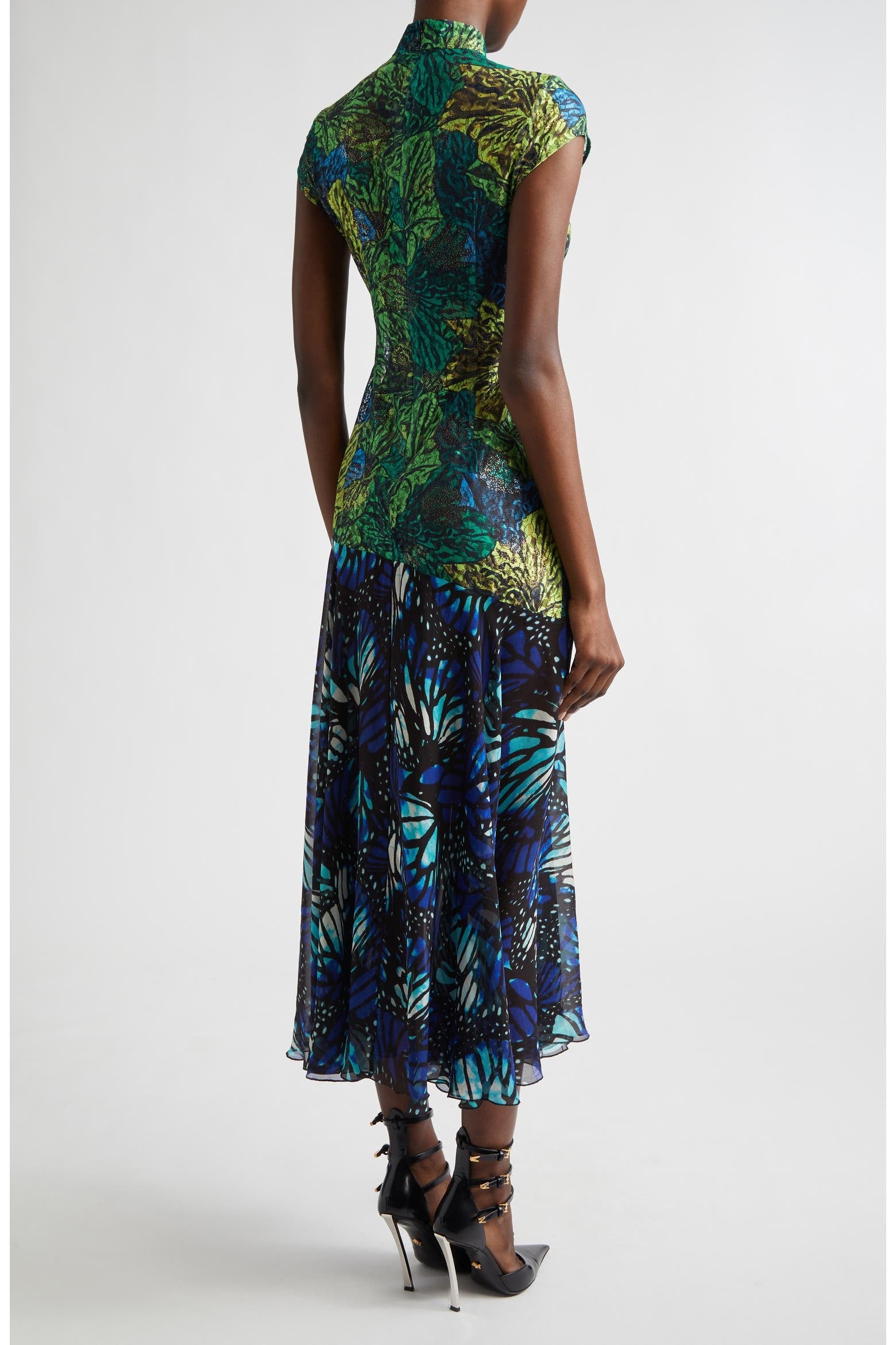 Butterfly Lace Chiffon Dress