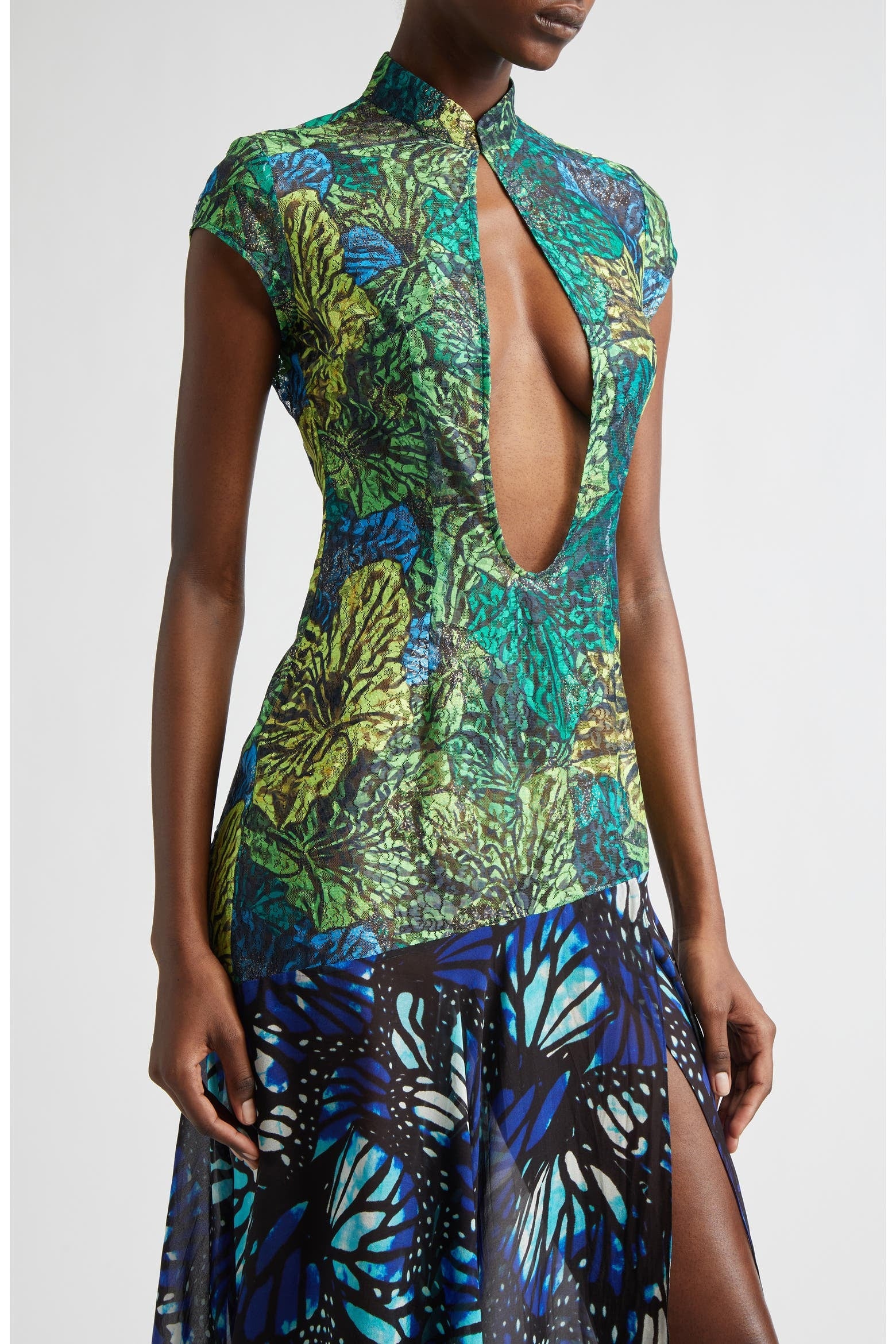 Butterfly Lace Chiffon Dress