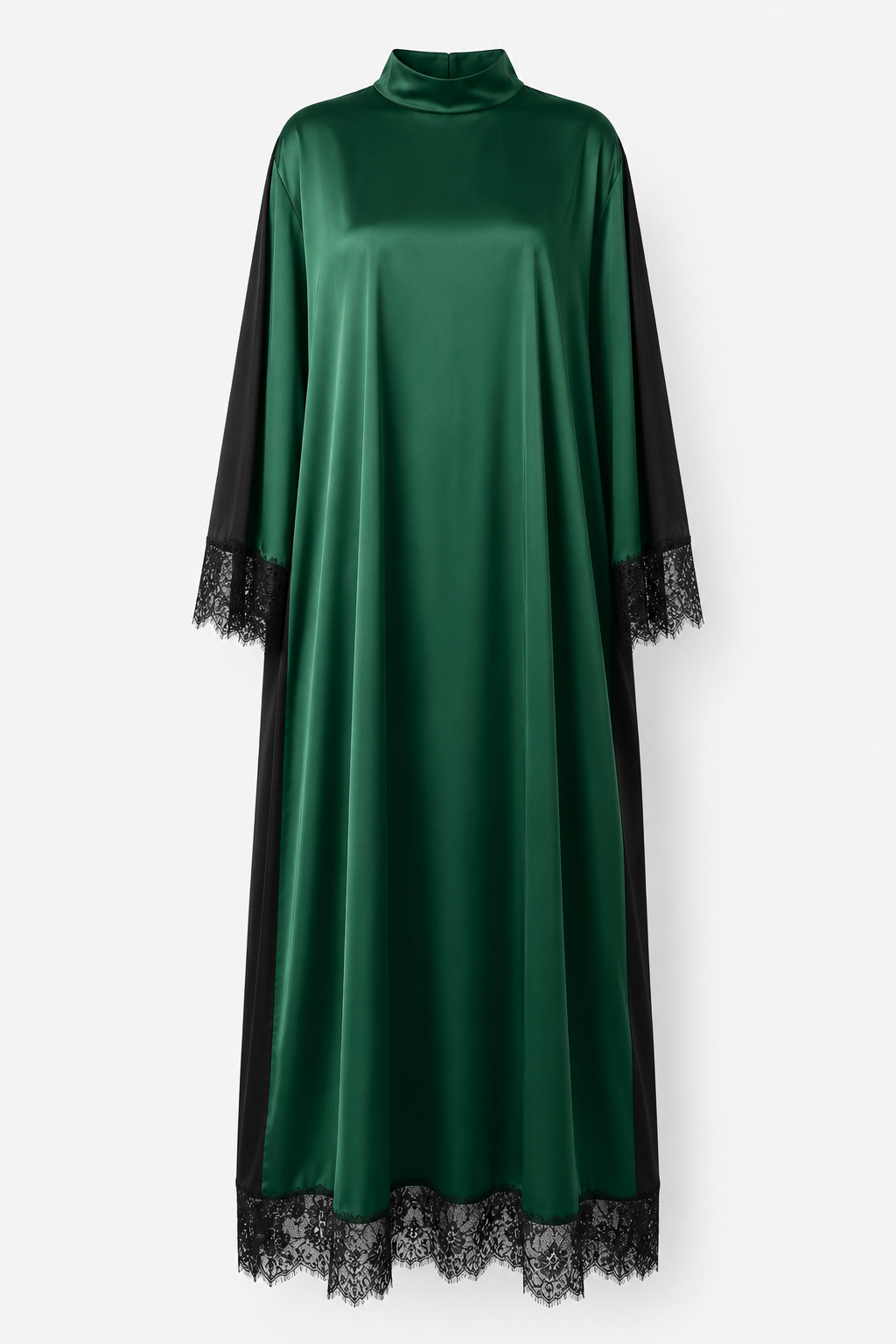 Emerald Colorblock Kaftan Dress