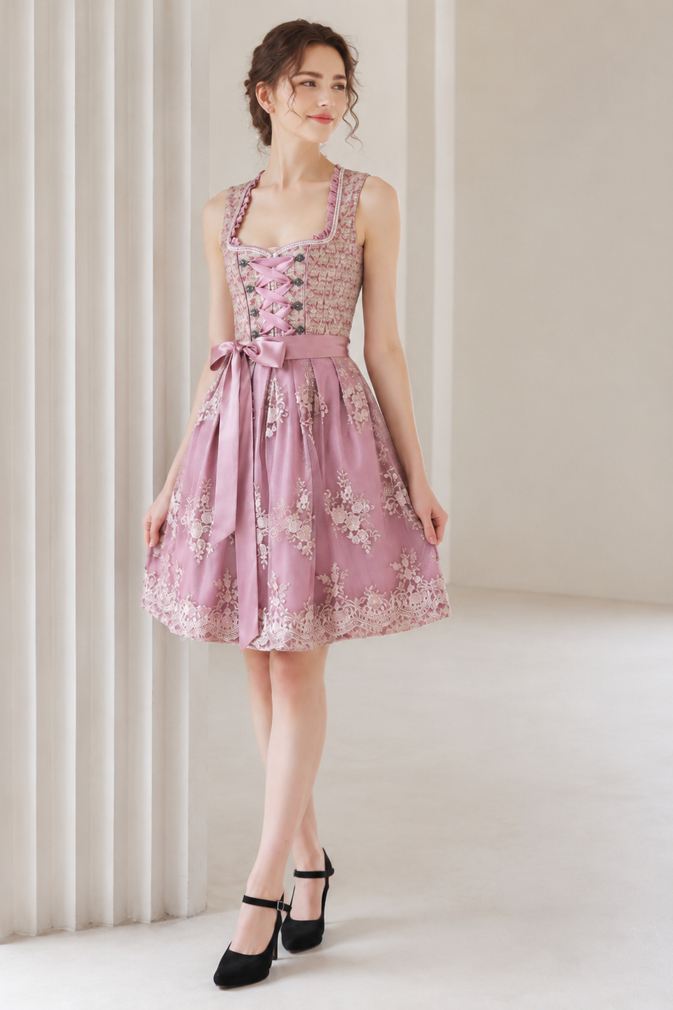 Rose Lace Dirndl Dress