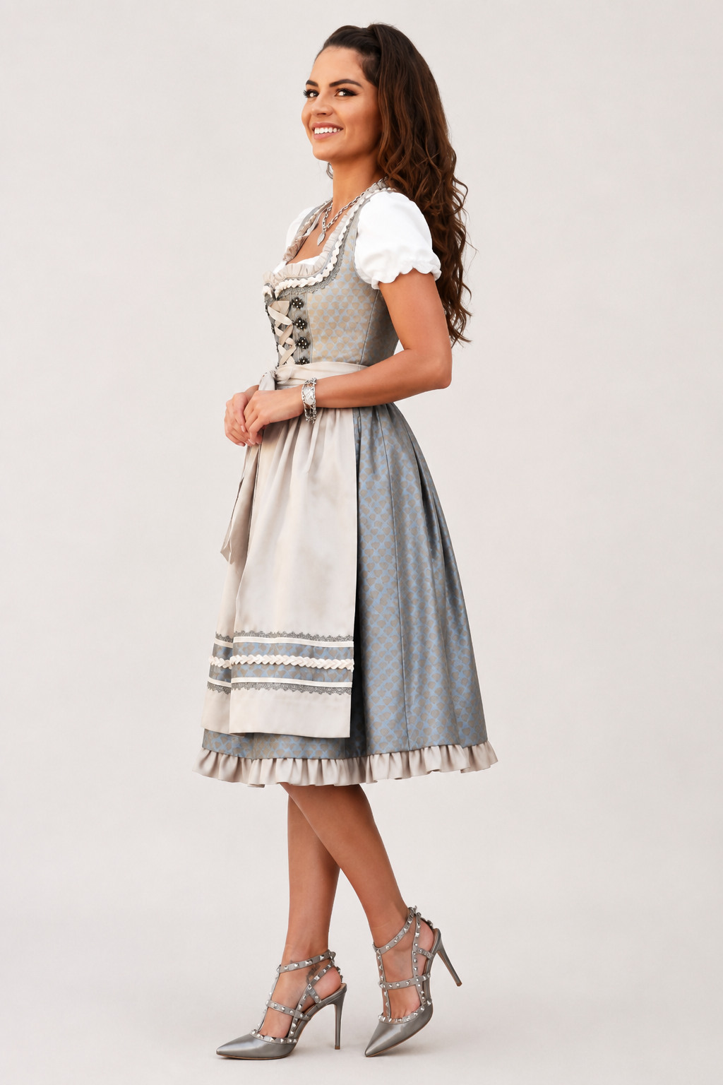 Silver Blue Heritage Dirndl