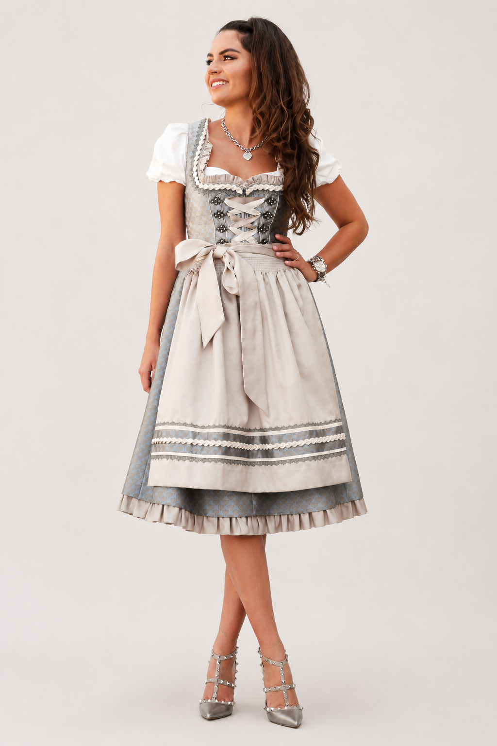 Silver Blue Heritage Dirndl