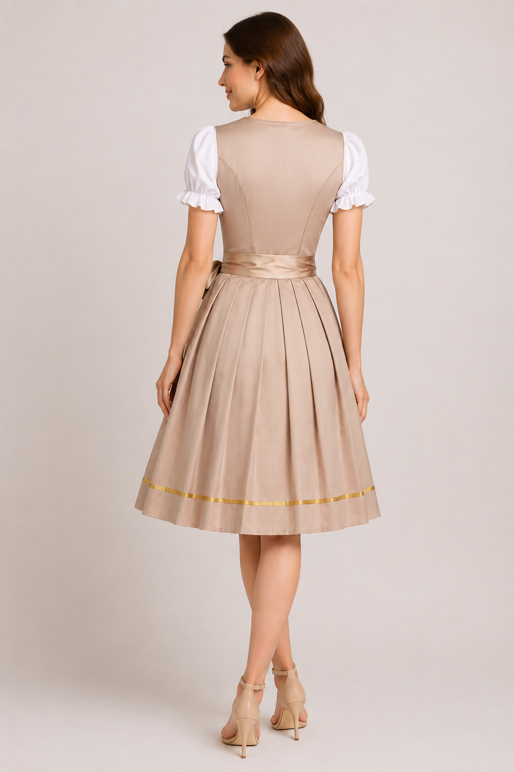Floral Lace Dirndl Midi Dress