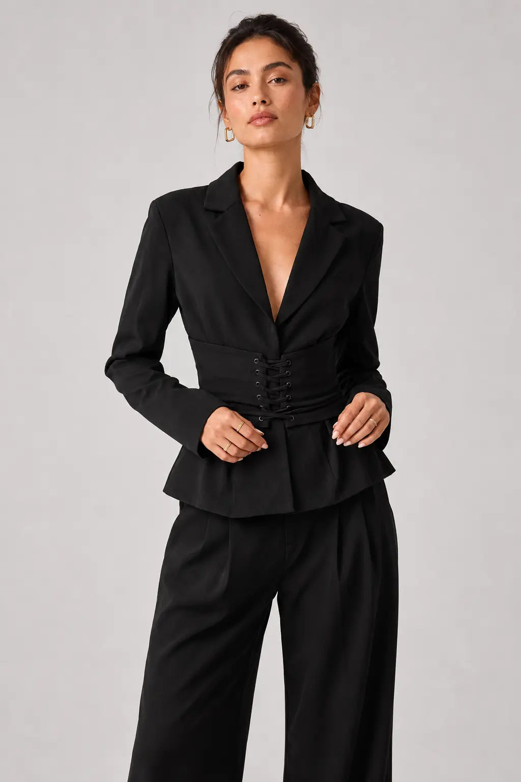Lace Waist Suit Set