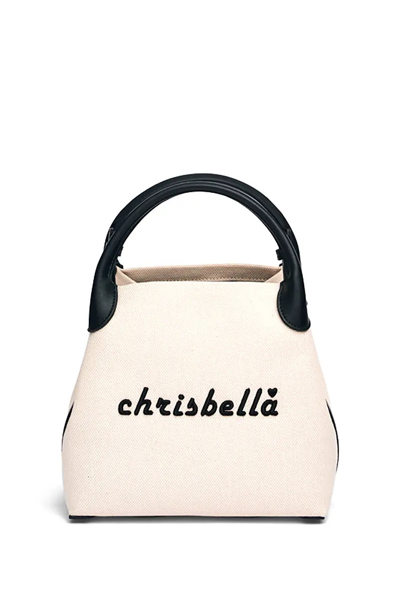 New High-End Letter Canvas Tote with Detachable Strap