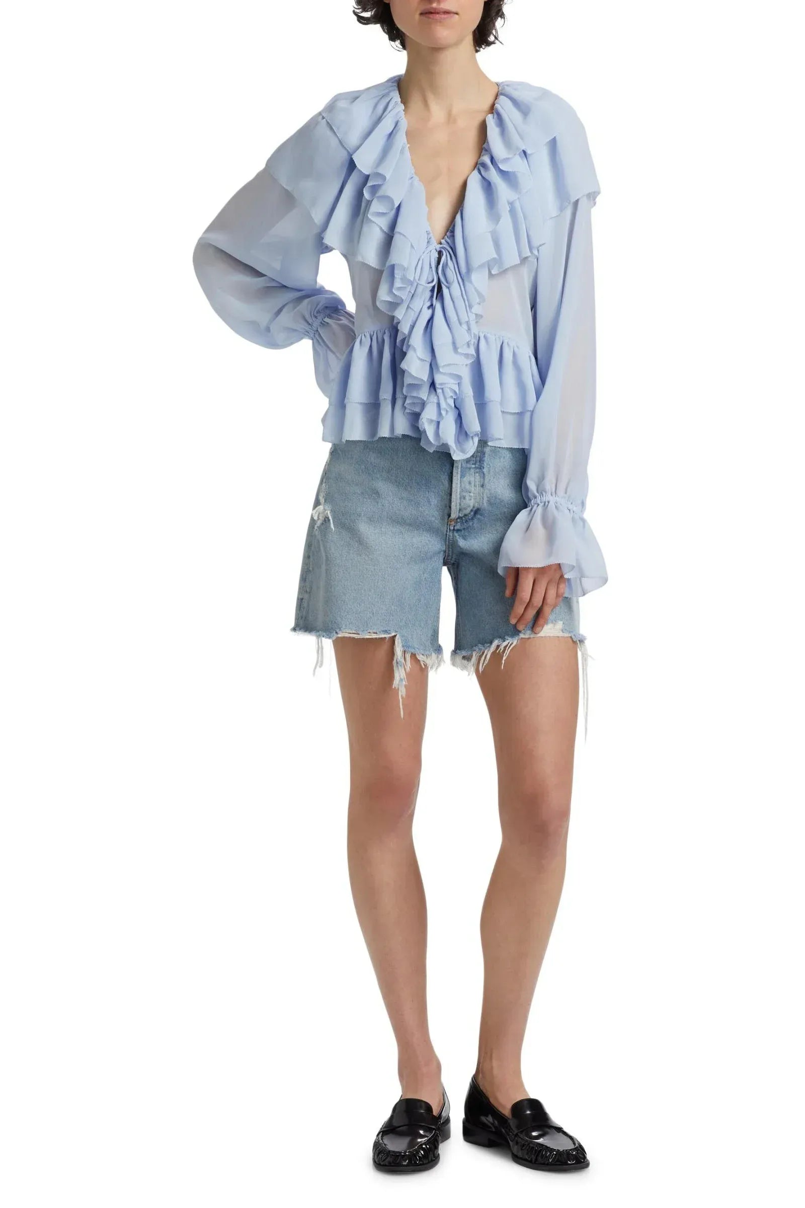 Camisola sem mangas às riscas