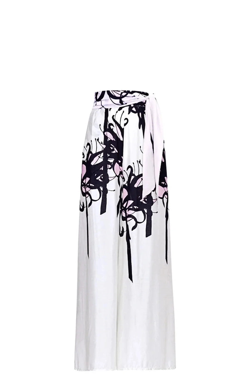 Chinese Ink Print One Piece Swimsuit Set