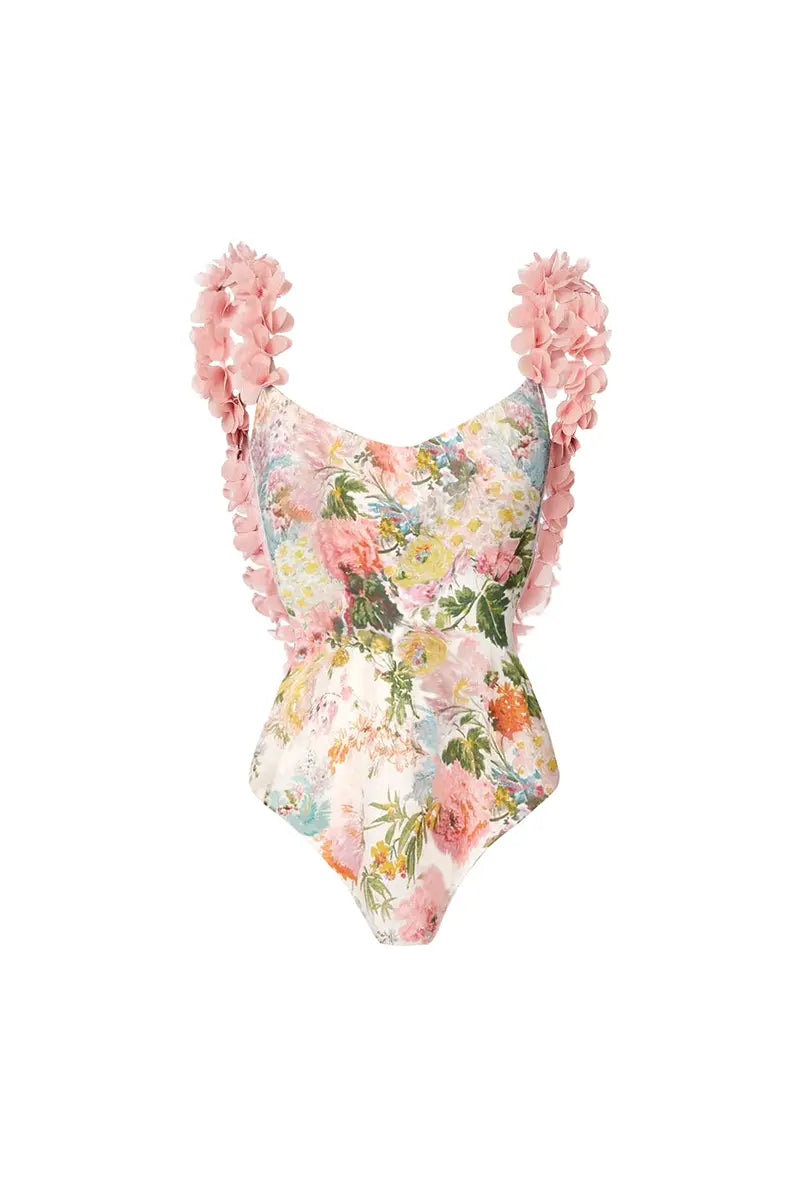 One-Piece Appliqué Sexy Bikini Swimsuit