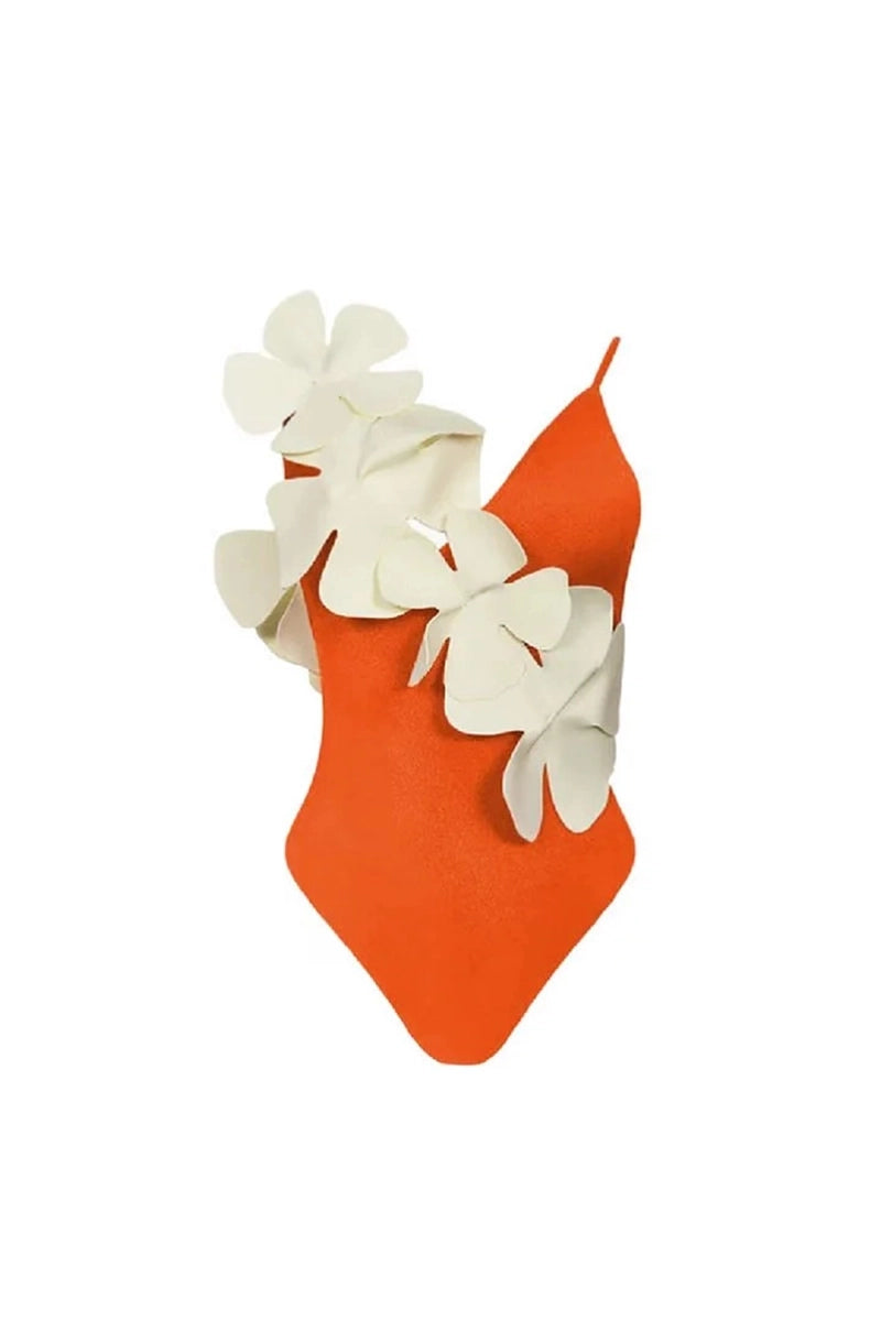 Tie Fresh Floral Swimsuit and Skirt Set