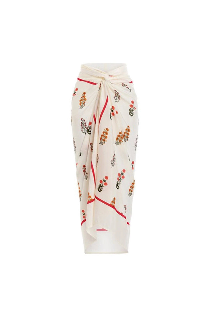 Strapless Floral Embellished One-Piece Swimsuit
