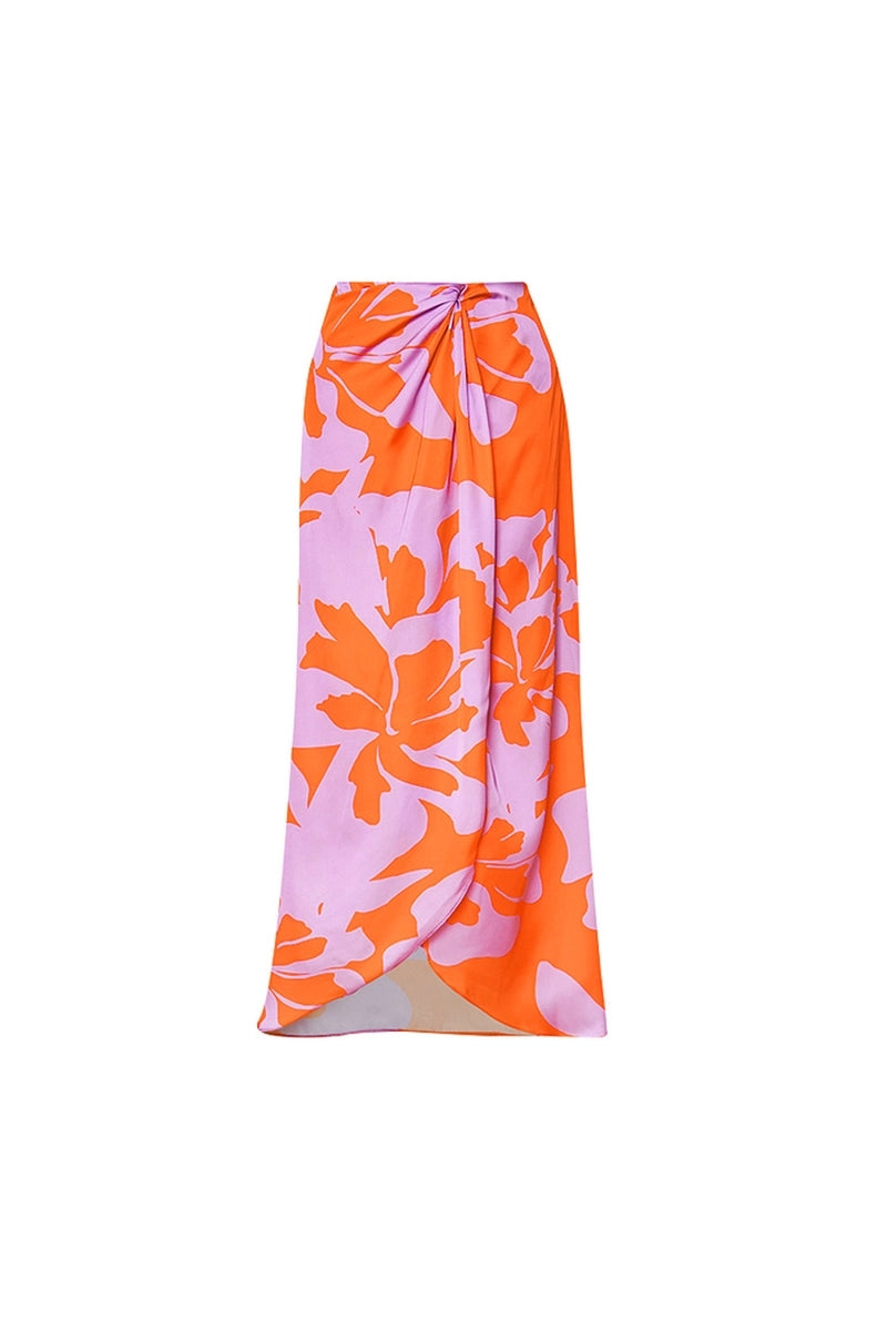 Strapless Ruffle Floral Print One Piece Swimsuit