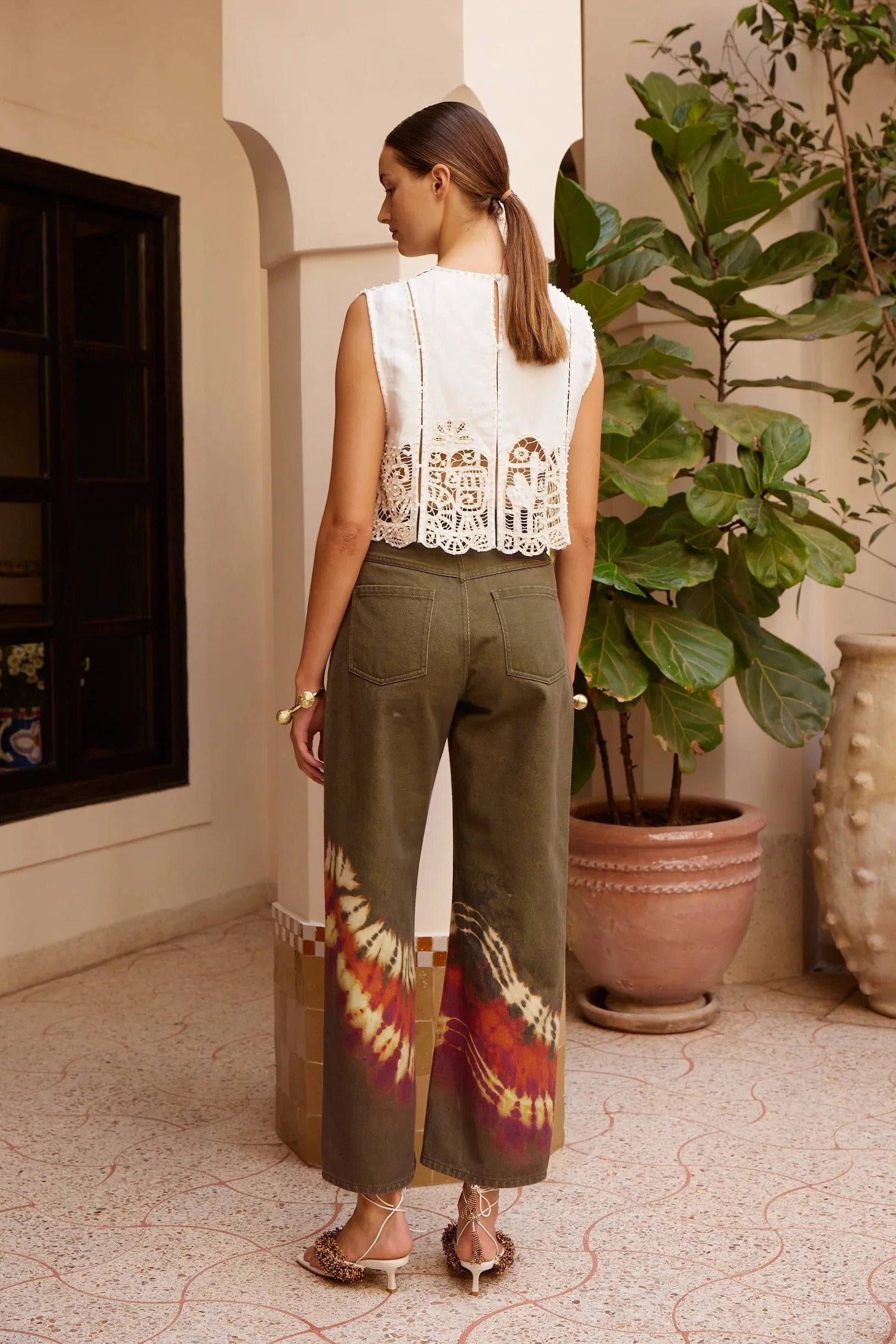 Artistic Hem Detail Denim Mid Rise Jean