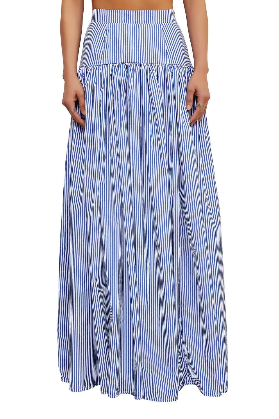 Blue Bar Skirt Set