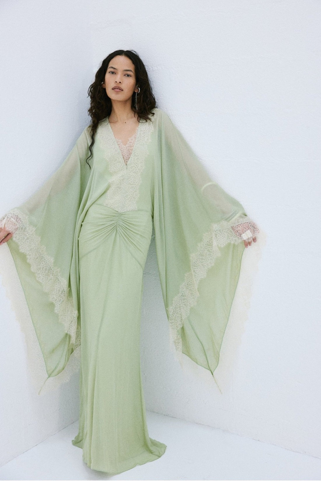 Mint Yeşili Oversize Maksi Elbise