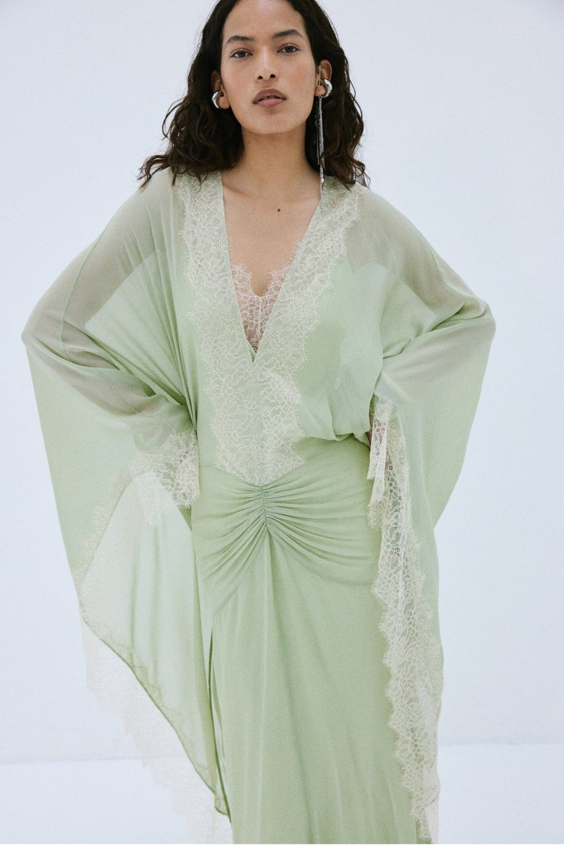 Mint Yeşili Oversize Maksi Elbise