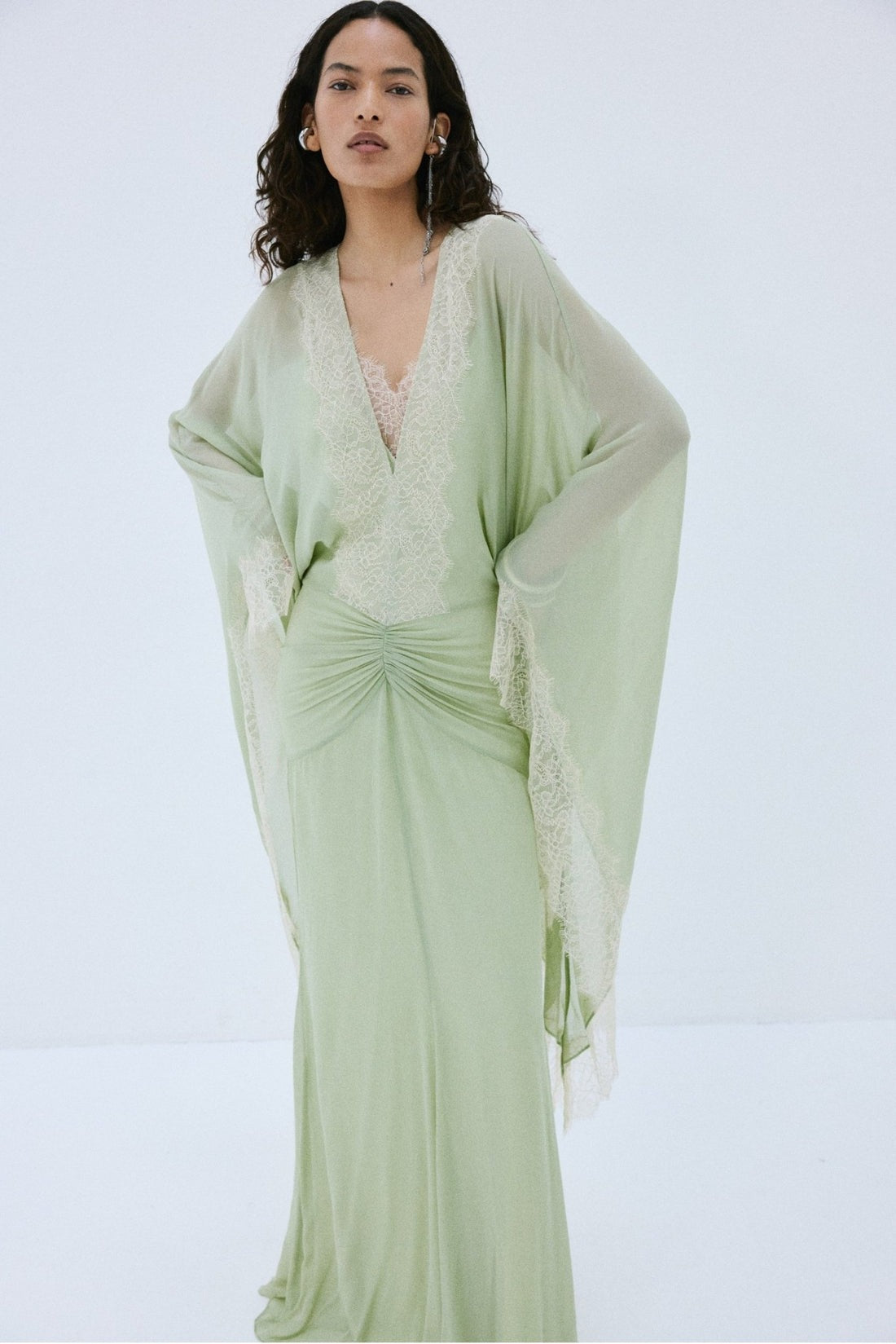 Mint Yeşili Oversize Maksi Elbise