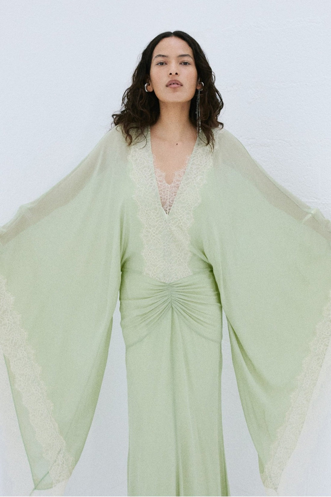 Mint Yeşili Oversize Maksi Elbise