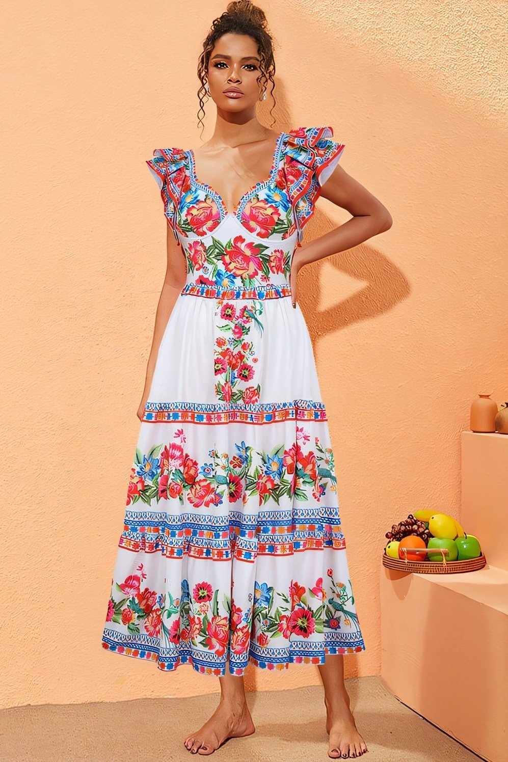 Livia Vintage Floral Printed Two-pieces Swim Set-Sunfere