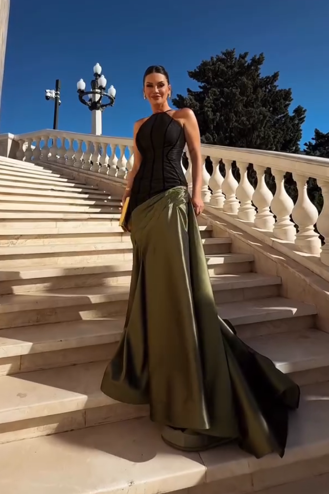 Vintage Inspired Mermaid Evening Gown